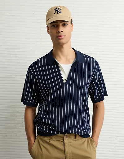 Chemise polo en tricot rayé Fin de semaine AE