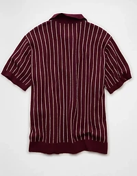 AE Weekend Striped Sweater Polo Shirt