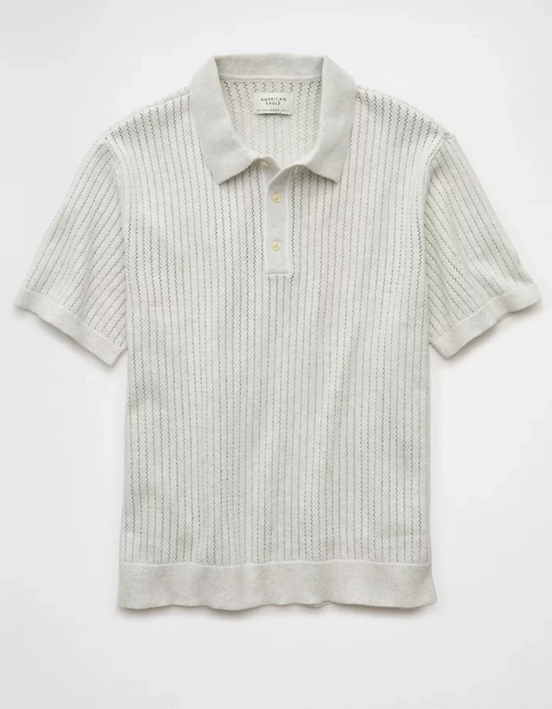 AE Weekend Tipped Sweater Polo Shirt