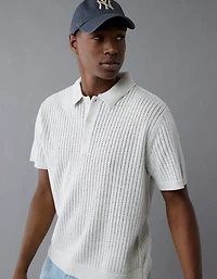 AE Weekend Tipped Sweater Polo Shirt
