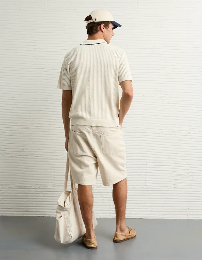 AE Weekend Tipped Sweater Polo Shirt