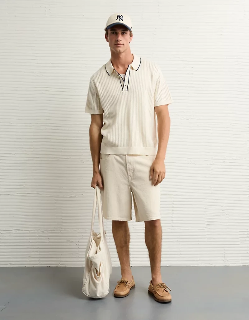 AE Weekend Tipped Sweater Polo Shirt