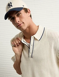 AE Weekend Tipped Sweater Polo Shirt