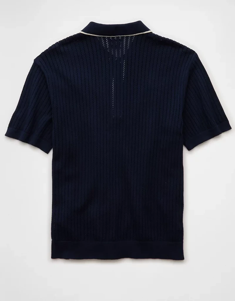 AE Weekend Tipped Sweater Polo Shirt