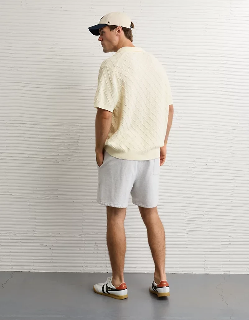 Chandail polo en tricot à torsades de fin semaine AE