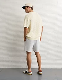 Chandail polo en tricot à torsades de fin semaine AE