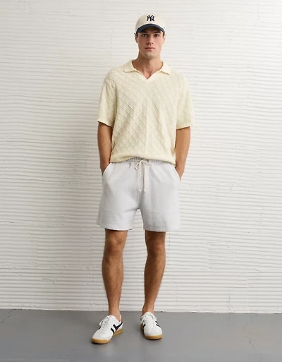 Chandail polo en tricot à torsades de fin semaine AE