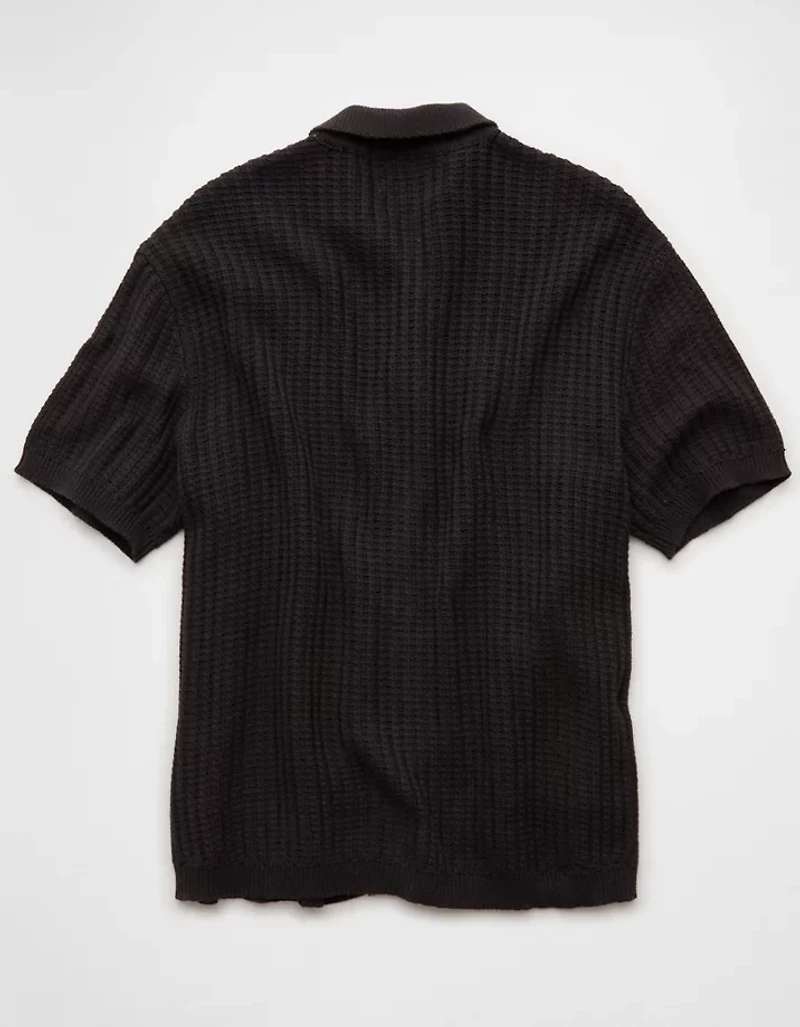 AE Weekend Button-Up Sweater Polo Shirt
