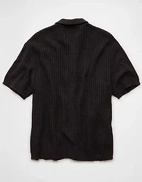 AE Weekend Button-Up Sweater Polo Shirt
