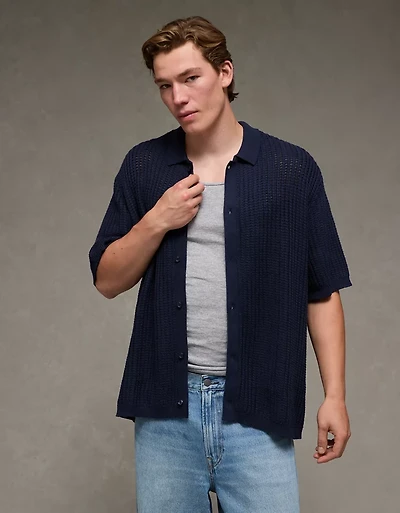 Chandail polo boutonné de fin semaine AE