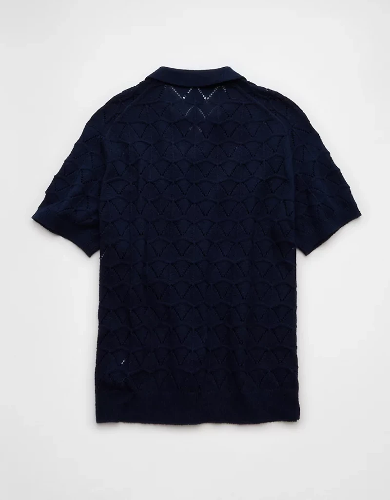 AE Short-Sleeve Sweater Polo