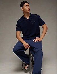 AE Short-Sleeve Sweater Polo