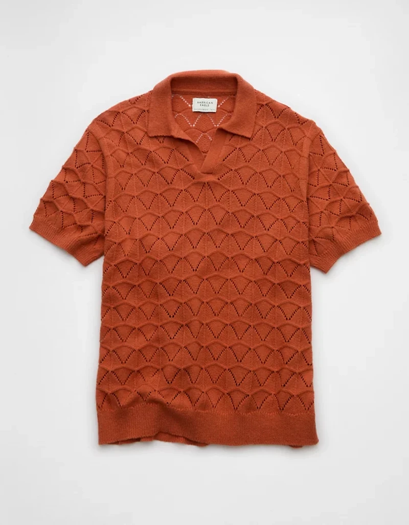 AE Short-Sleeve Sweater Polo