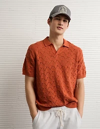 AE Short-Sleeve Sweater Polo
