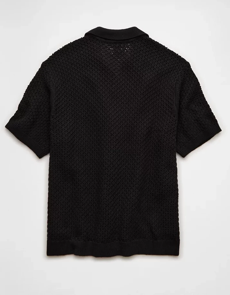 AE Garment-Washed Sweater Polo