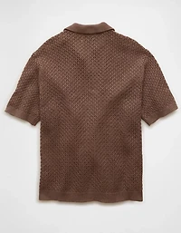 AE Garment-Washed Sweater Polo