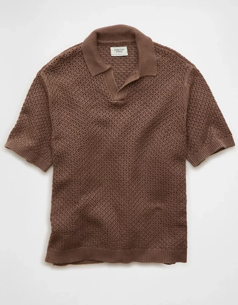 AE Garment-Washed Sweater Polo