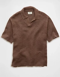 AE Garment-Washed Sweater Polo