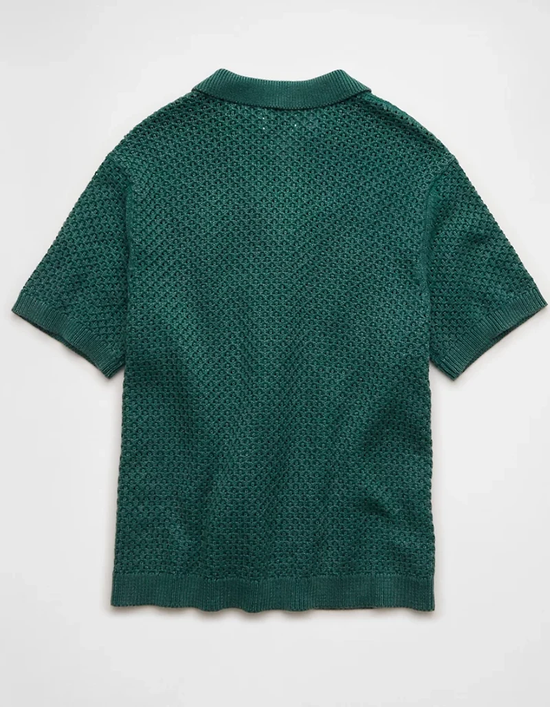 AE Garment-Washed Sweater Polo