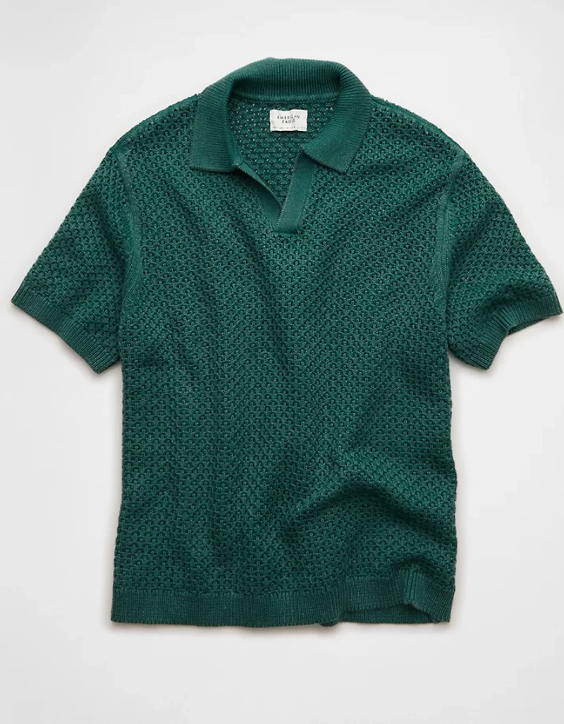 AE Garment-Washed Sweater Polo