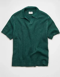 AE Garment-Washed Sweater Polo