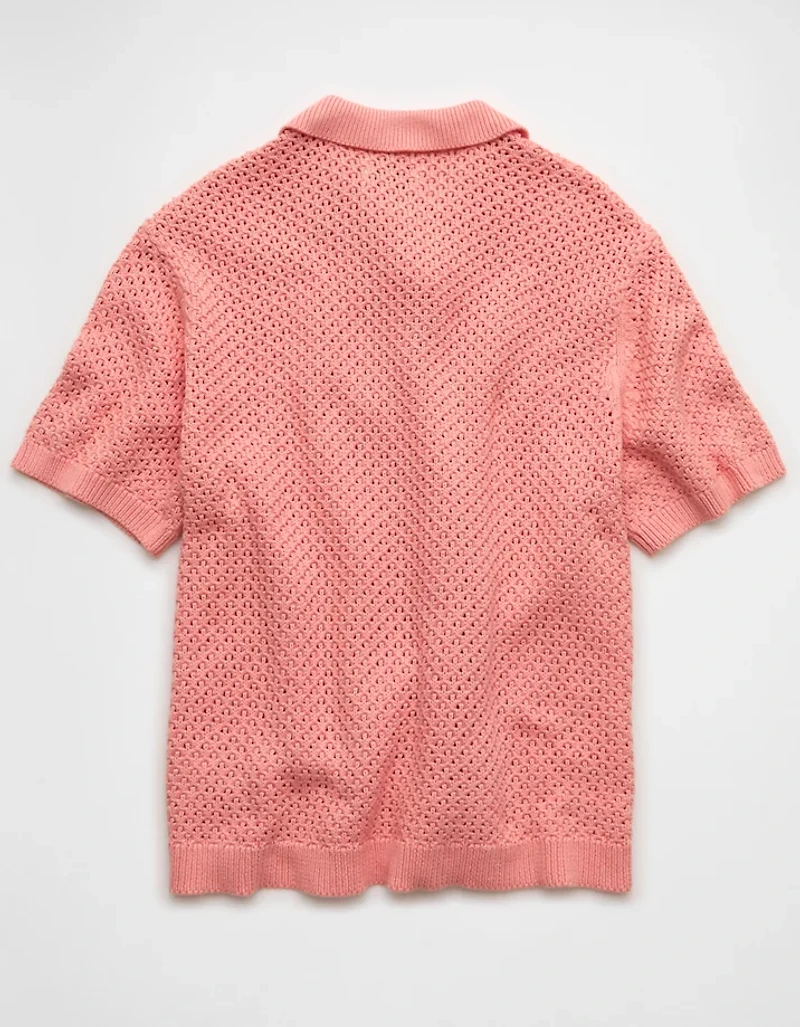 AE Garment-Washed Sweater Polo