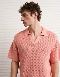 AE Garment-Washed Sweater Polo