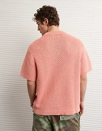 AE Garment-Washed Sweater Polo