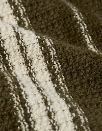 AE Striped Button-Up Sweater Polo