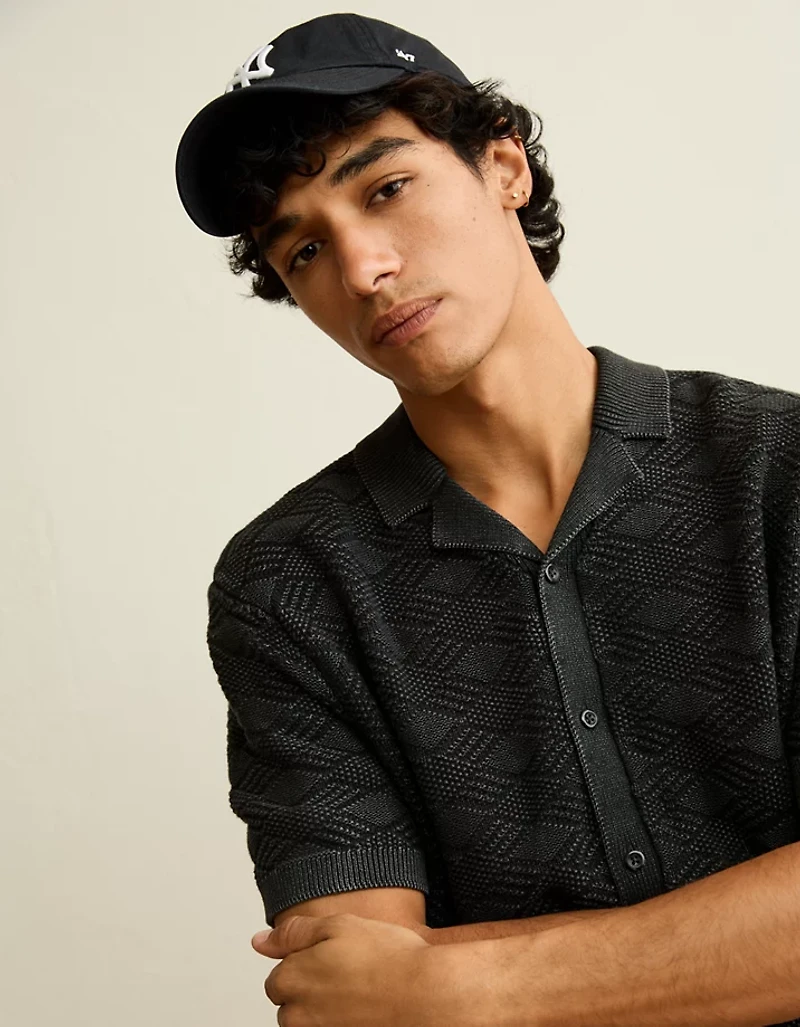 AE Garment-Washed Sweater Polo