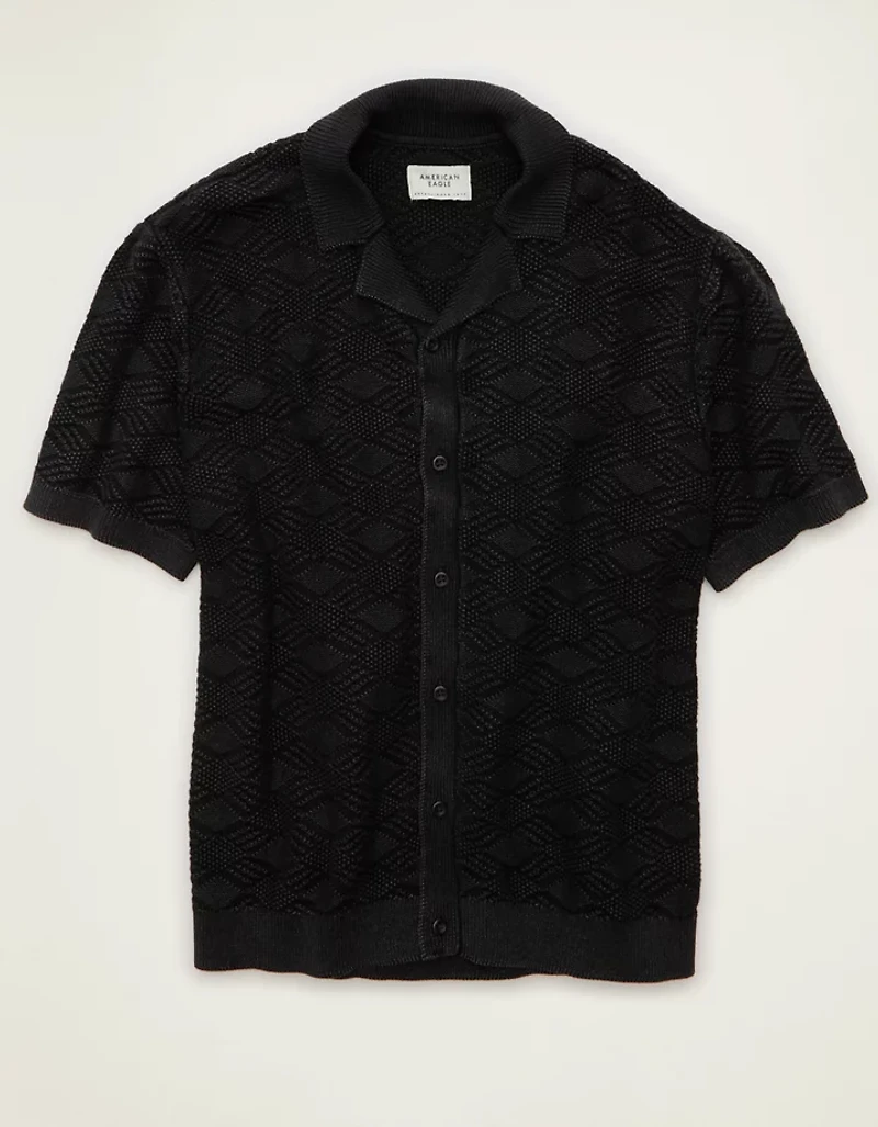 AE Garment-Washed Sweater Polo