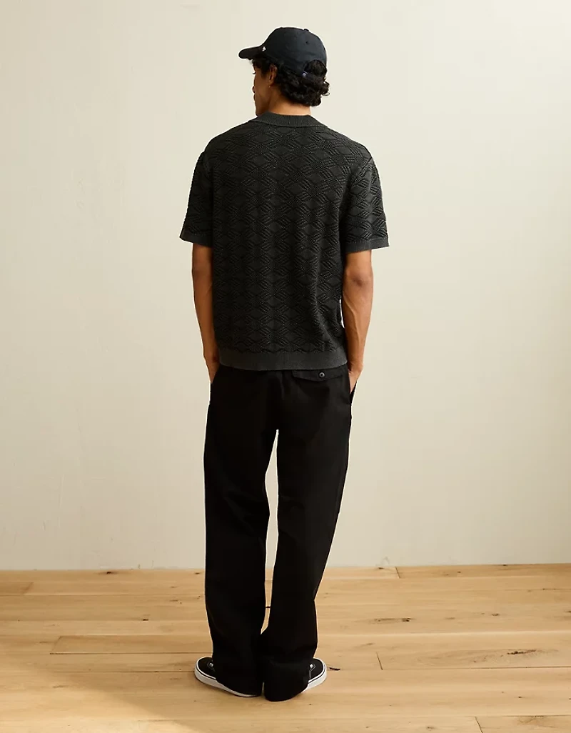 AE Garment-Washed Sweater Polo
