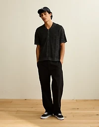 AE Garment-Washed Sweater Polo