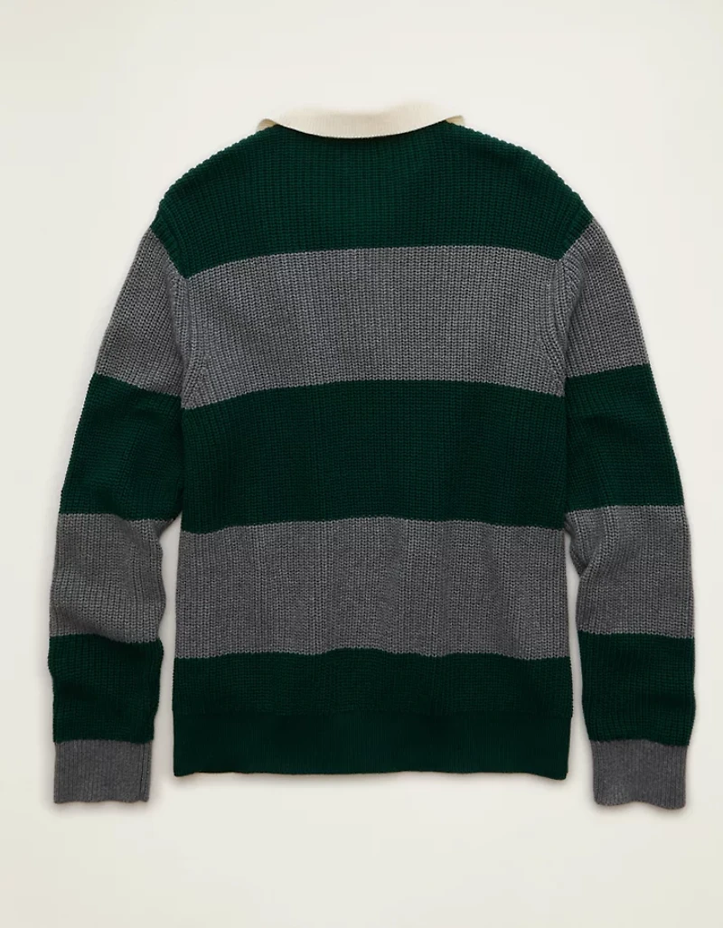 AE Shaker Stitch Rugby Sweater Polo