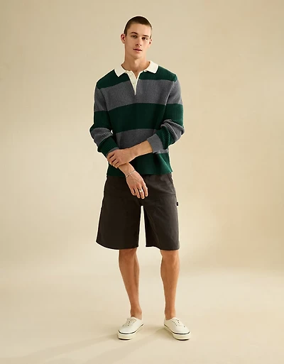 AE Shaker Stitch Rugby Sweater Polo