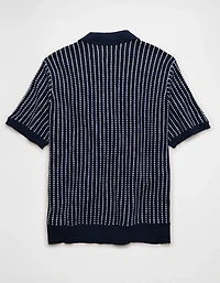 AE Weekend Button-Up Sweater Polo Shirt