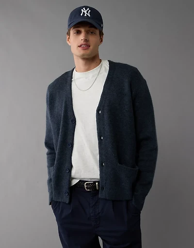 Cardigan à encolure en V manches longues AE
