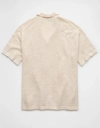 AE Weekend Button-Up Sweater Polo Shirt