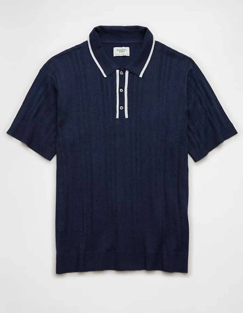 AE Weekend Tipped Sweater Polo Shirt
