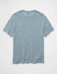 T-shirt en tricot de mélange lin AE