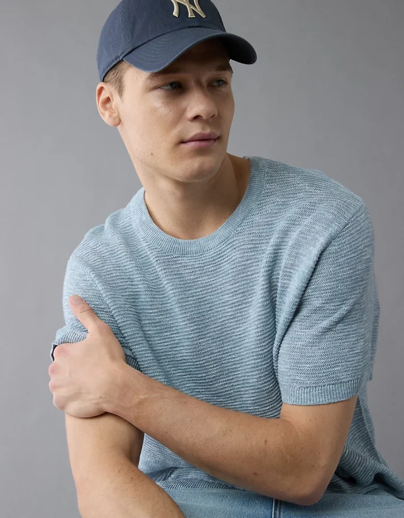 AE Linen-Blend Sweater T-Shirt