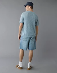 T-shirt en tricot de mélange lin AE