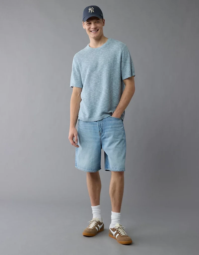 T-shirt en tricot de mélange lin AE