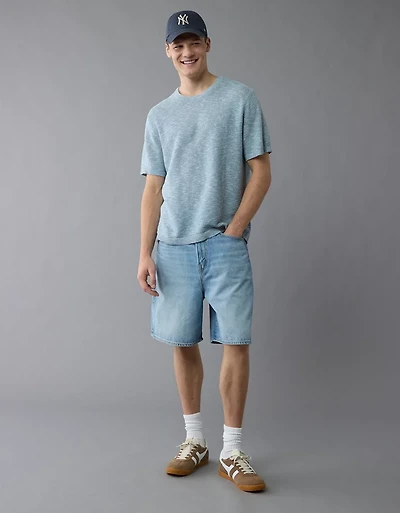 T-shirt en tricot de mélange lin AE