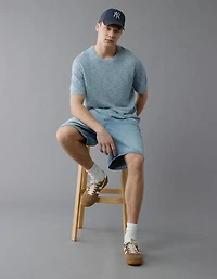 T-shirt en tricot de mélange lin AE