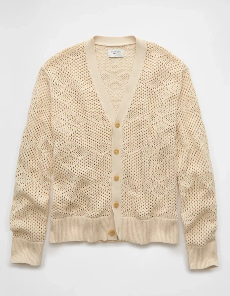 AE V-Neck Crochet Cardigan