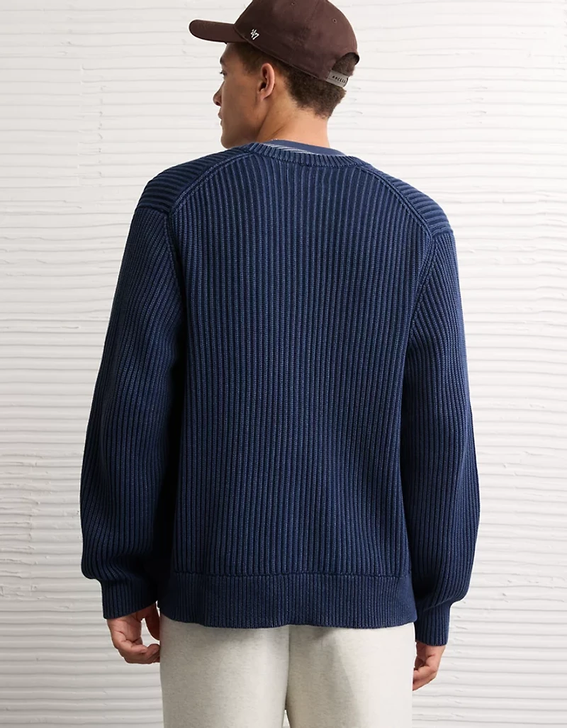Cardigan à mailles perlées délavé AE