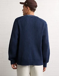 Cardigan à mailles perlées délavé AE