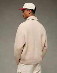 Cardigan châle en tricot épais AE