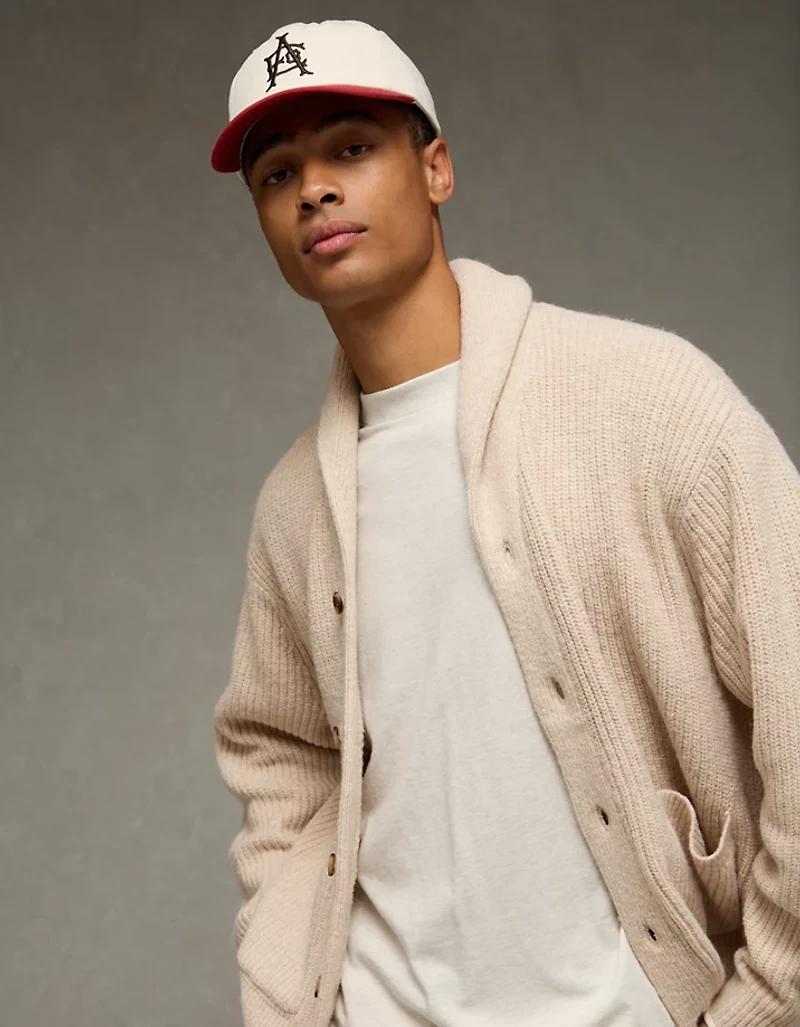 Cardigan châle en tricot épais AE